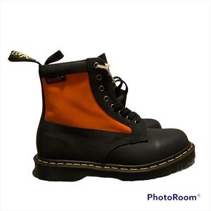 Dr. Martens Made In England 1460 Panel Boot Dockyard and Ventile orange & black